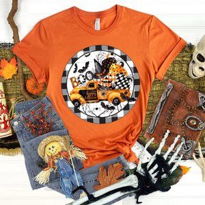 Halloween Truck BOO Shirt, Funny Halloween Gnome Happy Hocus Pocus Shirt
